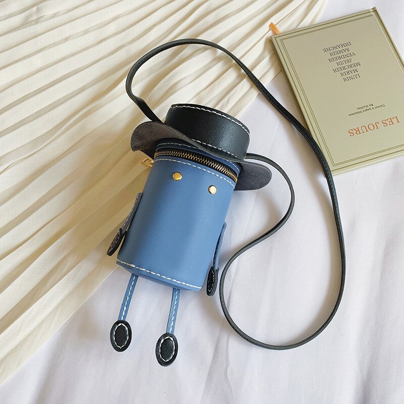 Ledernähset, lederhandwerkswerkzeuge, damen-schultertaschen, Karikatur-nähzubehör, handgefertigt, freund: Blau