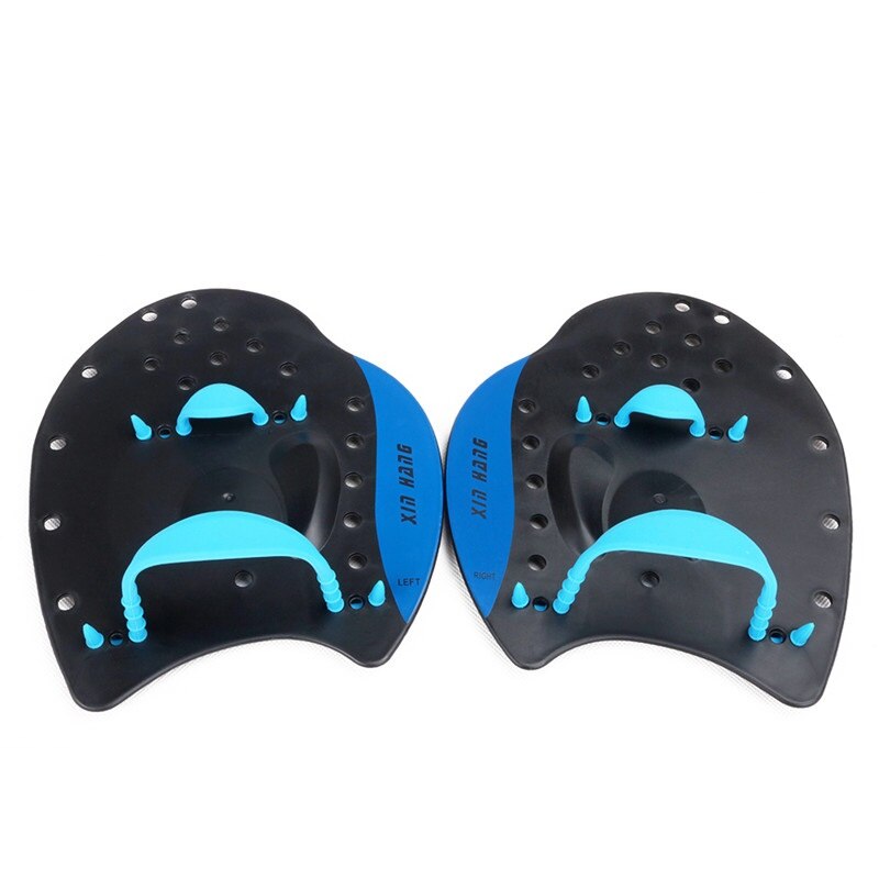 ajustable niños adultos natación Paddles práctica corrección natación herramientas Mano guantes: Azul / M
