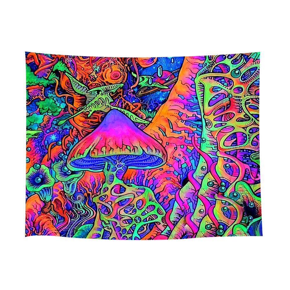 Abstract mushroom psychedelic background cloth background tapestry cloth tapestry mural wall decoration decoration home L1K9: 15x200