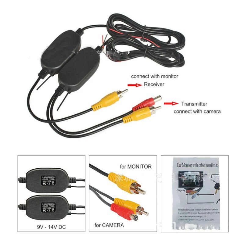 2.4G Draadloze Transceiver, Draadloze Auto Camera, Achteruitrijcamera, Auto Camera, Auto Monitor