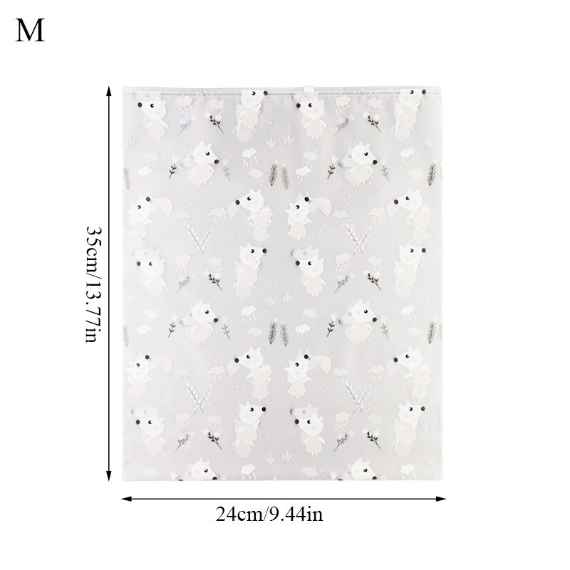 Animal dos desenhos animados impressão transparente organizador de viagem saco de armazenamento de roupas com zíper bolsa de toiletry saco de bagagem