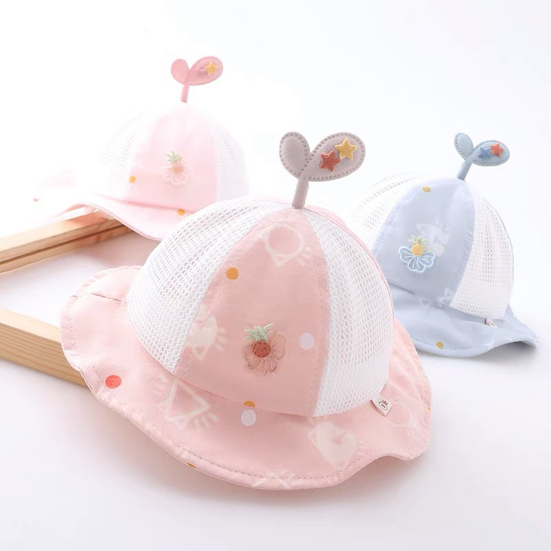 Baby Zon Emmer Hoed Mesh Hollow Out Cap Voor Baby Meisjes Baby Strand Hoed Met Brede Rand Kids Caps super Leuke FS99