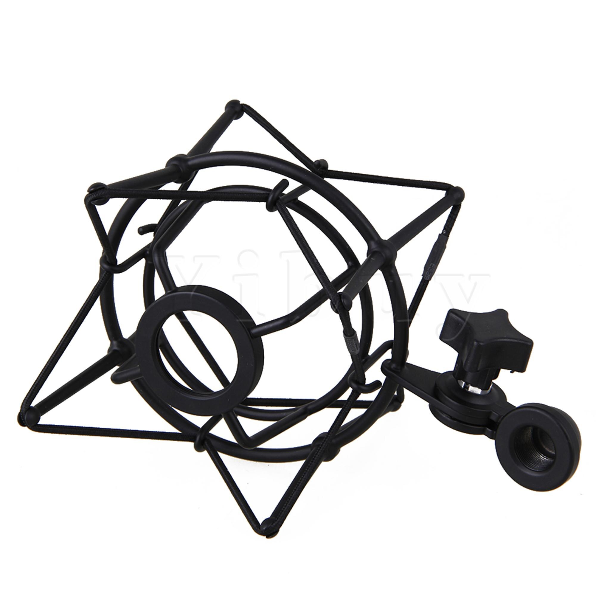 Yibuy Black Metal Large Size Cylinder Spider ShockMount Holder