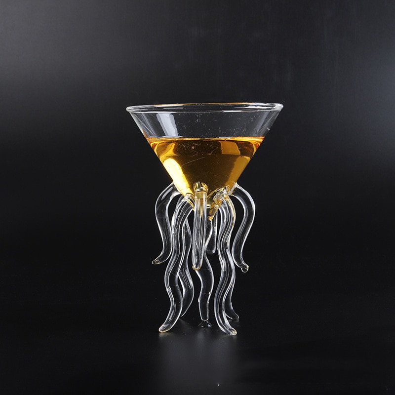 100ml bläckfisk cocktail glas transparent manet glas kopp juice glas bägare koniskt vin champagne glas