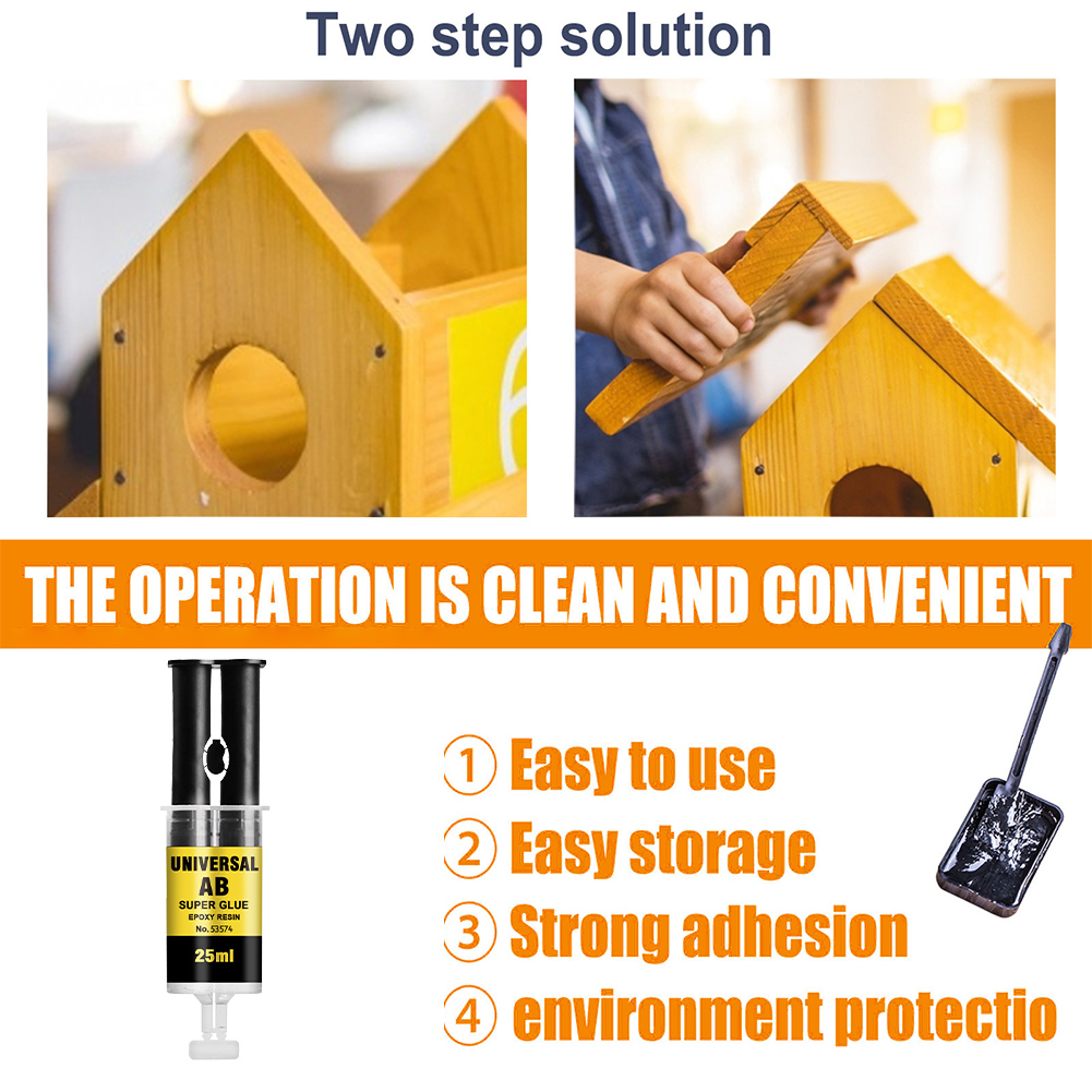 25/125ML Epoxy Resin AB Glue Strong Adhesive Waterproof Liquid Glue Repair Agent Metal Plastic Wood Glass Ceramics Repair Tools
