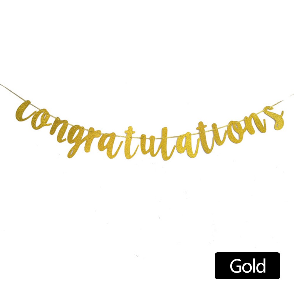 Gold Pink Board Garland Banner For Bride To Be Bridal Shower Birthday Party Decoration Kids Room Decor Congratulations Banner: 2M-Gold