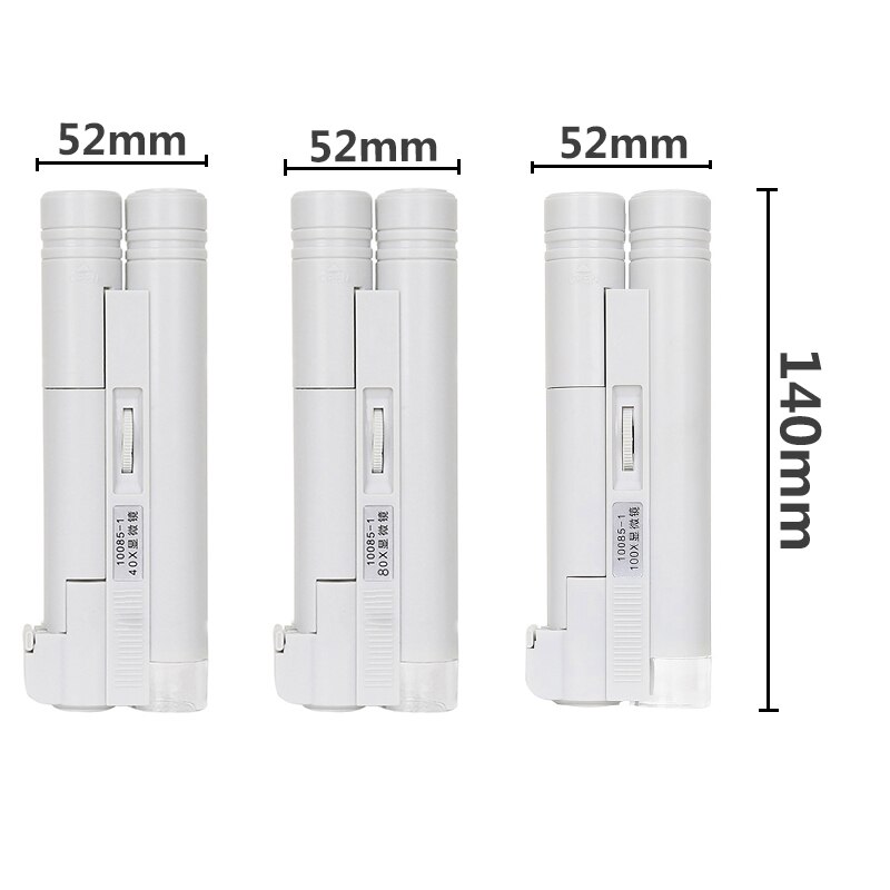 Mini Inspection Microscope Handheld Microscope with LED Illumination Portable Microscope Folding Jewelry Magnifier Magnifying