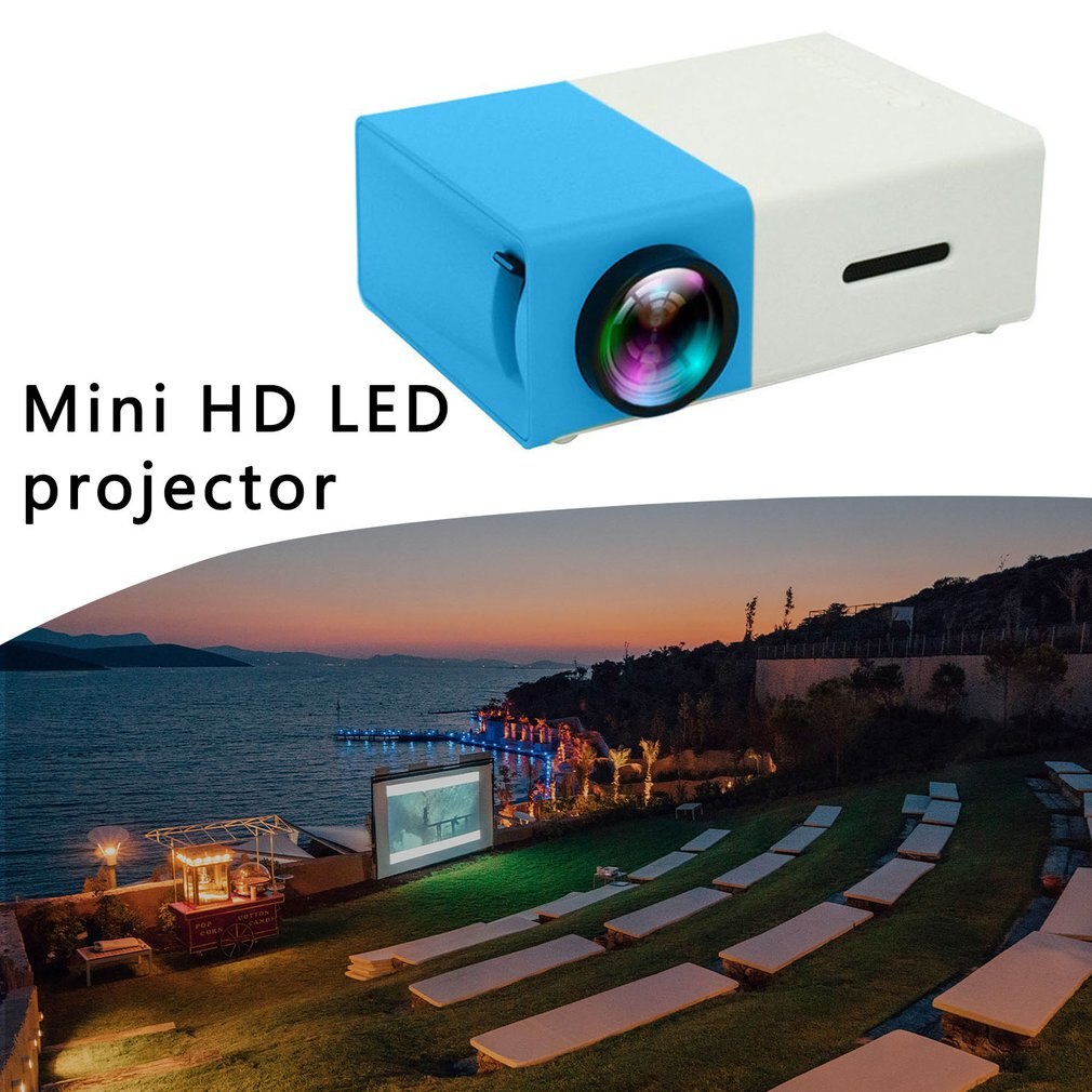 J9 Tragbare Mini Projektor HD 1080P Mini LED Projektor Heimkino AV USB SD TF Karte USB Tragbare Tasche beamer PK YG300