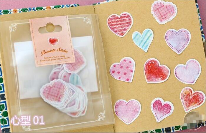 Special Price! 65-70 Pieces / More Romantic Mini Paper Sticker Bag Diy Diary Planner Decorative Map Scrapbook Kawaii Stationery: WHITE
