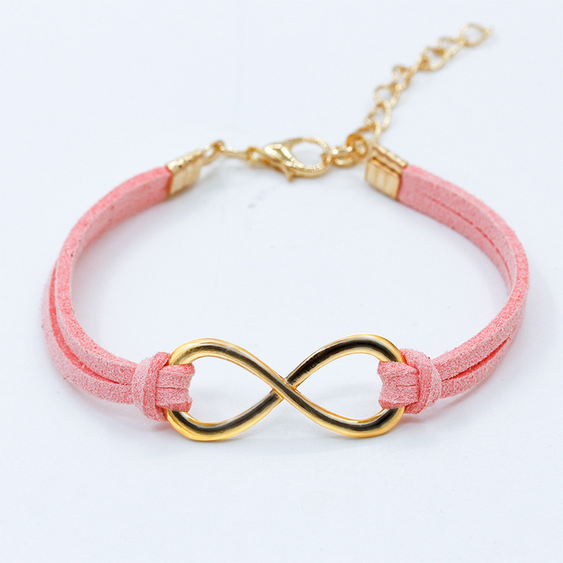 CHENFAN 8-shaped bracelets for women bracelet hand-woven red rope ladies hand rope travel party: Pink