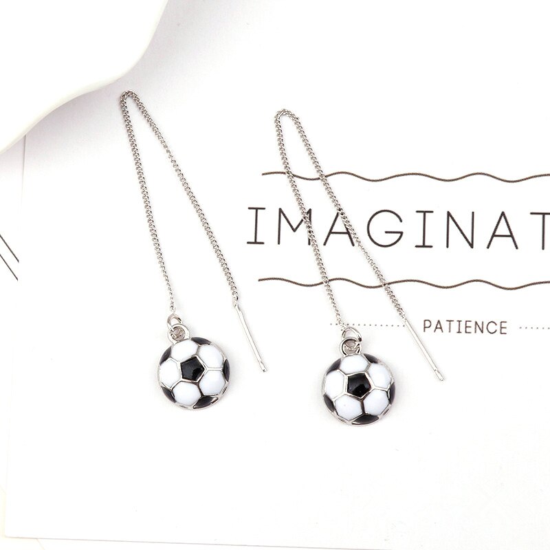 Dijes de esmalte de fútbol para fabricación de joyas, 5 piezas, cuentas colgantes de fútbol, pulseras DIY, collar, accesorios colgantes
