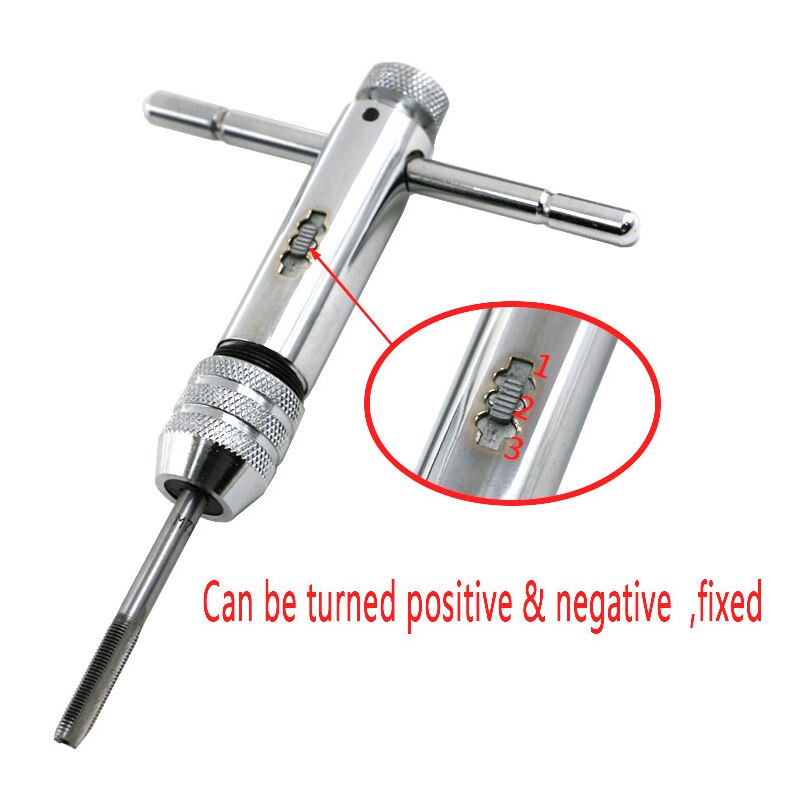 M5-M12 Adjustable Ratchet Hand Tap Wrench Forward Reverse Manual Accessories