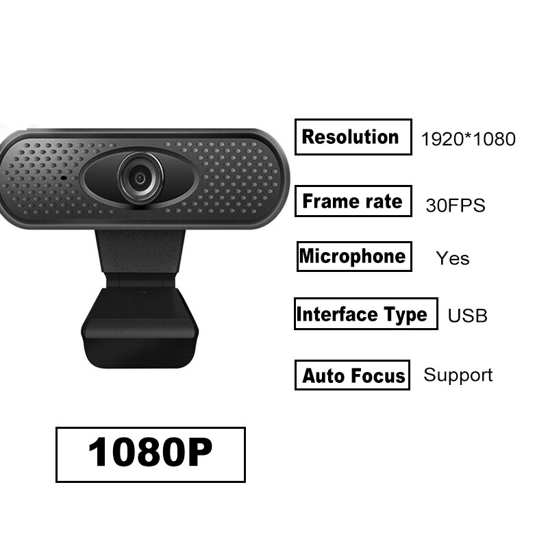 Webcam intelligente HD con microfono videochiamata USB videocamera per computer videocamera con Ingrandisci digitale a 4 tempi Webcam per videocamera per computer chiamata HD: stile 2 1080P