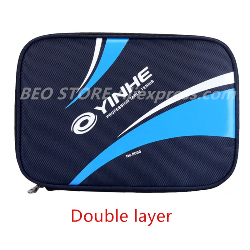 YINHE de raquetas de tenis bolsa para accesorios profesionales Ping Pong set de fundas de tenis de mesa: 2 layer black blue