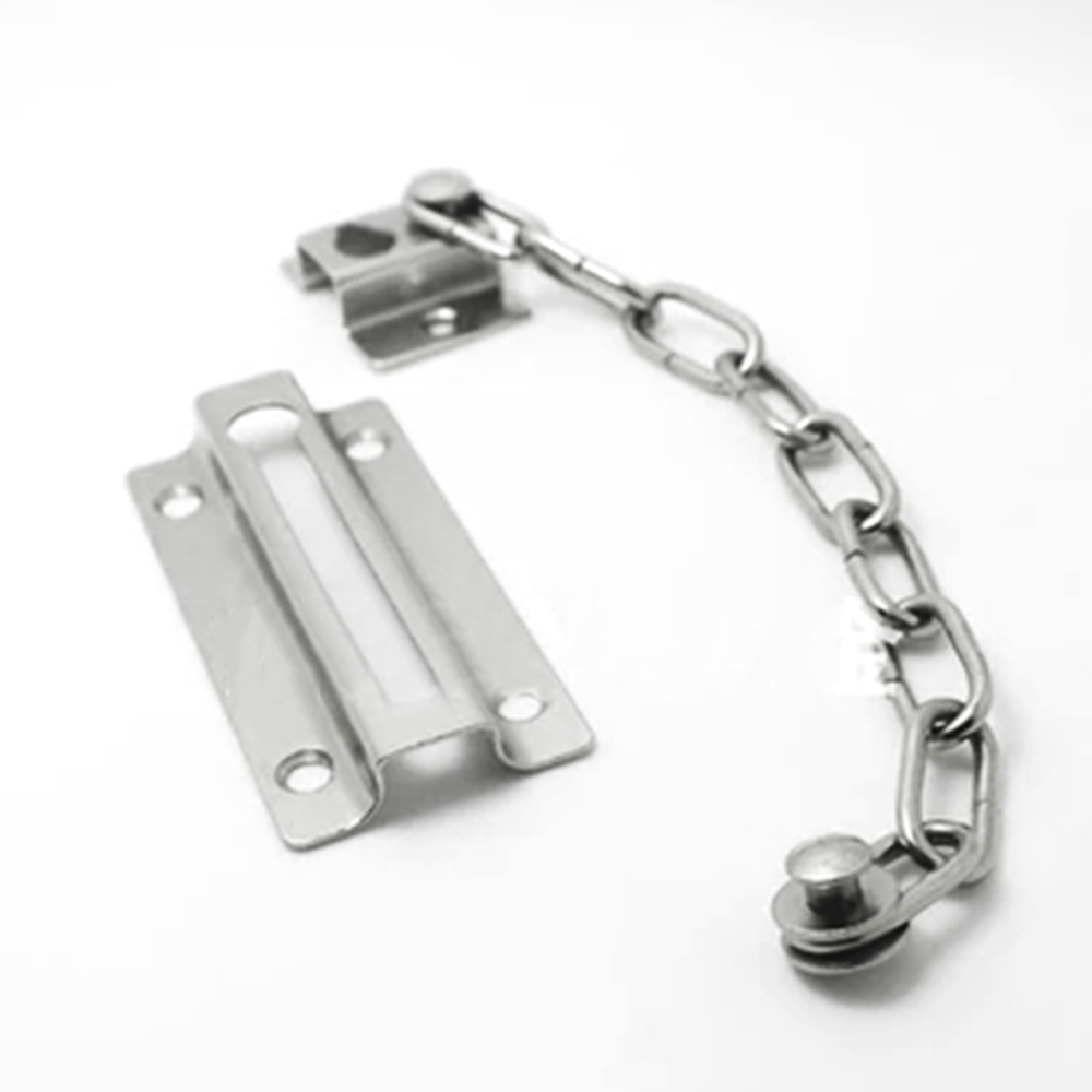 Stainless Steel Sliding Door Lock Safety Chain Bolt Locks Hotel Office Security Chain for Display Cabinet