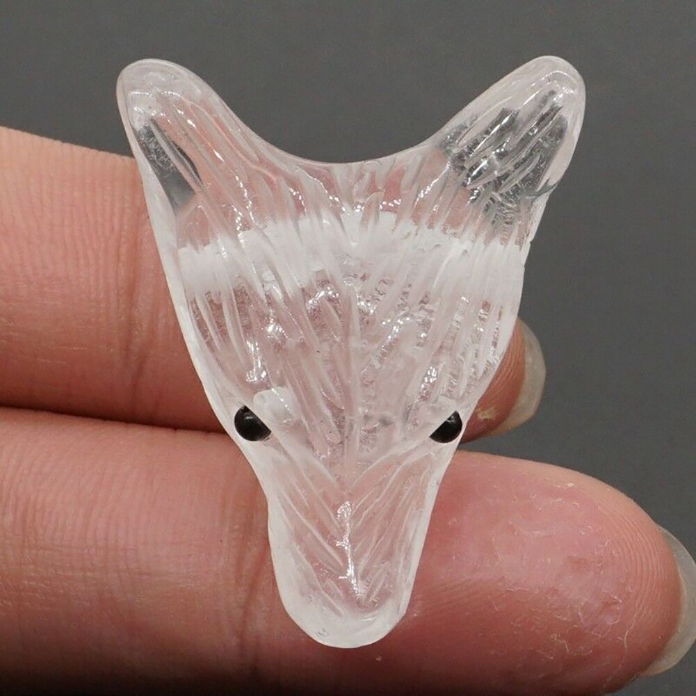 Crystal Fashion Colar de Pedra Esculpida Estátua Da Cabeça do Lobo Pingente para Handwork DIY jewelry making 2019