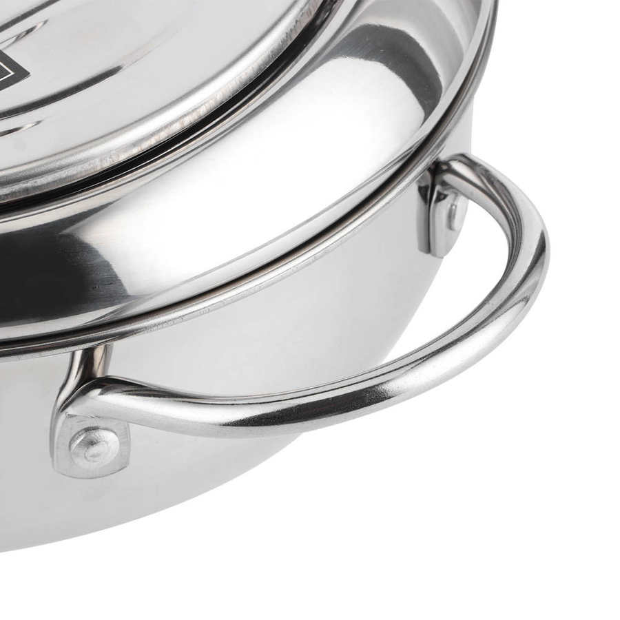 saucepan Pancake Steak Pan Japanese Style Mini Stainless Steel Frying Pot with Thermometer Induction Cooker Compatible pans