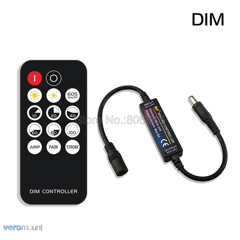 RF14 17 21 28 Key Mini Led Light Strip Controller Voor 5050 Dim Rgb Rgbw Rgbcct 4pin 5pin 6pin Led verlichting Tape Controller DC5-24V