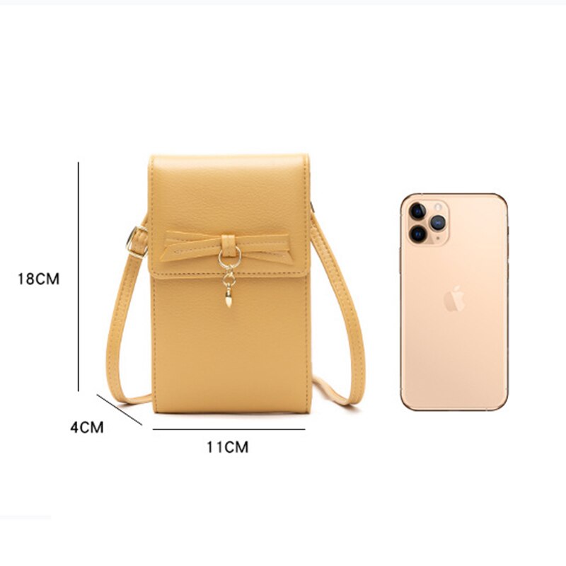 Kleine schoudertassen dames strik dames portemonnee pu leren crossbody tas dames telefoontasje dames