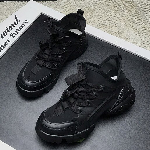 Dad Chuny Turnschuhe Frauen Laufschuhe Frau Sport Schuhe Trainer Frauen Plattform Turnschuhe Zapatillas Mujer Deportiva: Black / 4,5