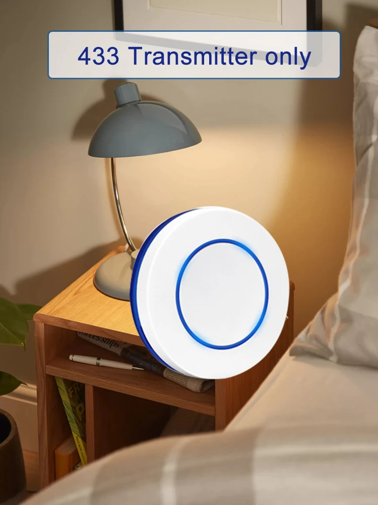 RF 433MHz Wireless Remote Control Light Switch 10A 100-240V Relay Controller Mini Button Wall Panel Switch For Home LED Lamp: RED