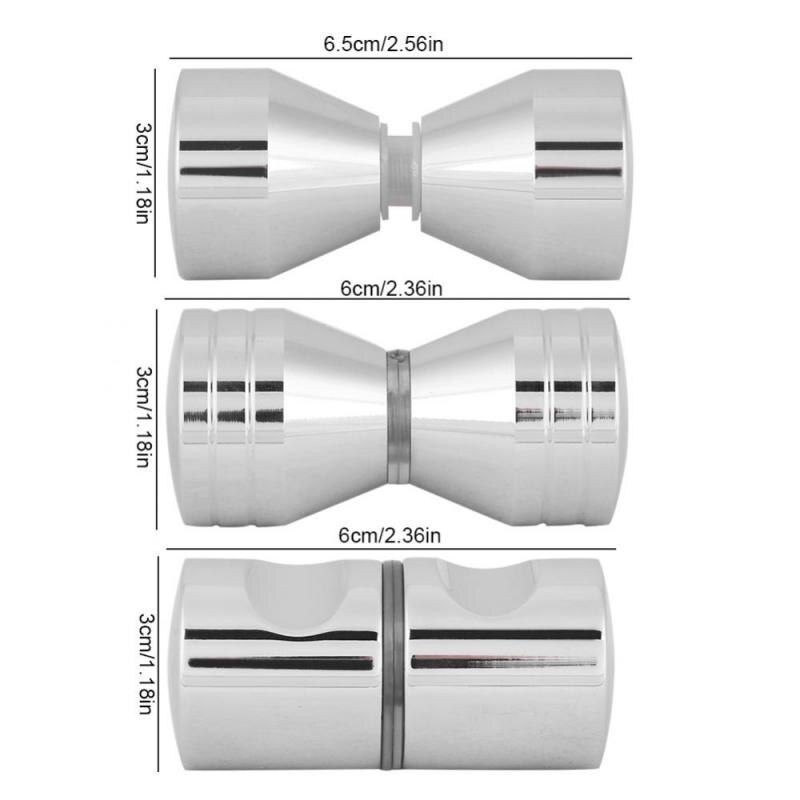 Chrome-Plated Shower Door Handle Pull Handle Knob for Home Bathroom Shower Glass Door Hardware poignee de porte manilla puerta