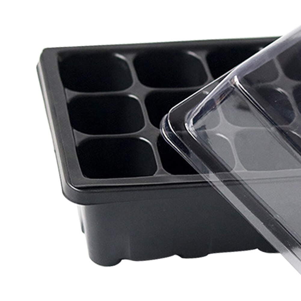 12 agujero vivero ollas semilla para plantar set de bandejas de caja para germinación bandeja semillero jardín protector de cultivo suministros de jardinería . Exclusivo.