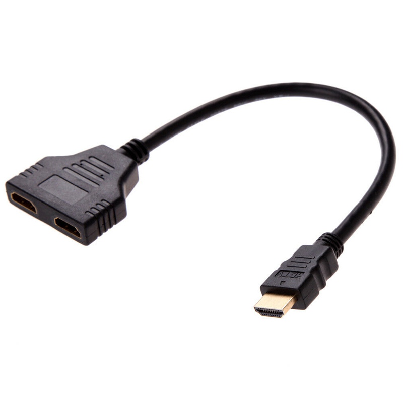 Hdmi port mand til kvinde 1 input 2 output splitter kabel adapter konverter 1080p: Default Title