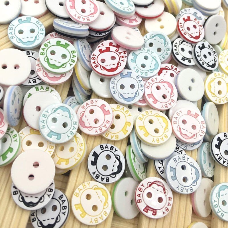 100PCS mix Assort Plastic Sewing Buttons, For Scrapbooking Sewing Craft Sewing Accessories Appliques PH98: Color 27