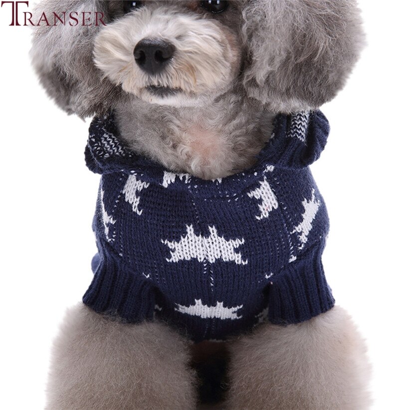 Nieuw Pet Supply Ster Patroon Hond Trui Gebreide Hond Hoodie Jas Puppy Outfit Winter Warm Kleding Voor Kleine Honden 81113