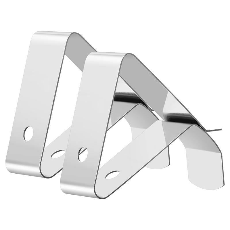 2pcs Meat Thermometer Probe Clip Holder Stainless Steel Thermometer Holder for Temperature Readings of Smoker/Grill/Oven BBQ