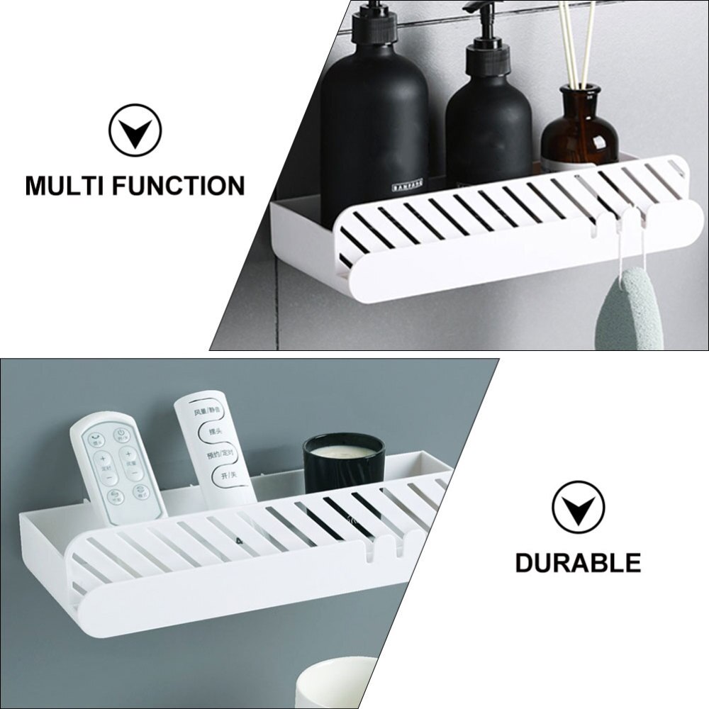 1Pc Storage Shelf Wall-mounted Rack Storage Rack for Home Restroom Hotel Bathroom