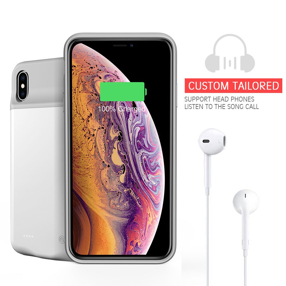 4000mah Battery Charger Case For iPhone XR Portable Battery Charging Cover Ultra-thin Silicone Powerbank Case For iPhone XR