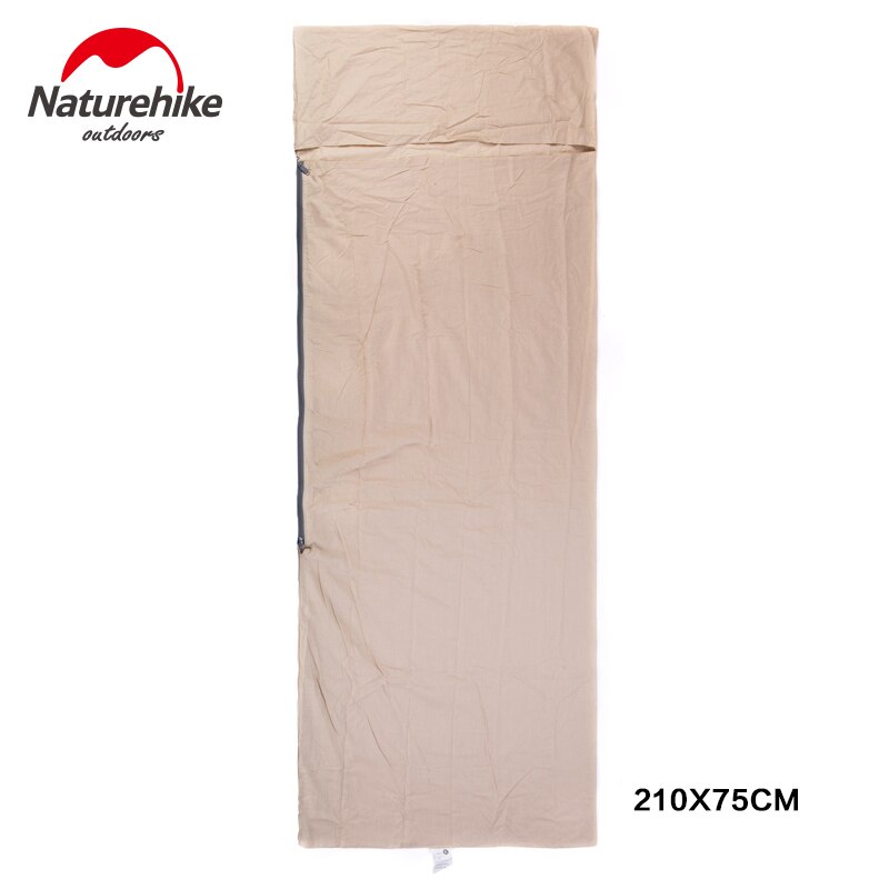 Naturehike soveposer udendørs camping vandreture sommer udendørs kuvert sovepose liner enkelt bomuld hotel rejse bærbar: M hvid