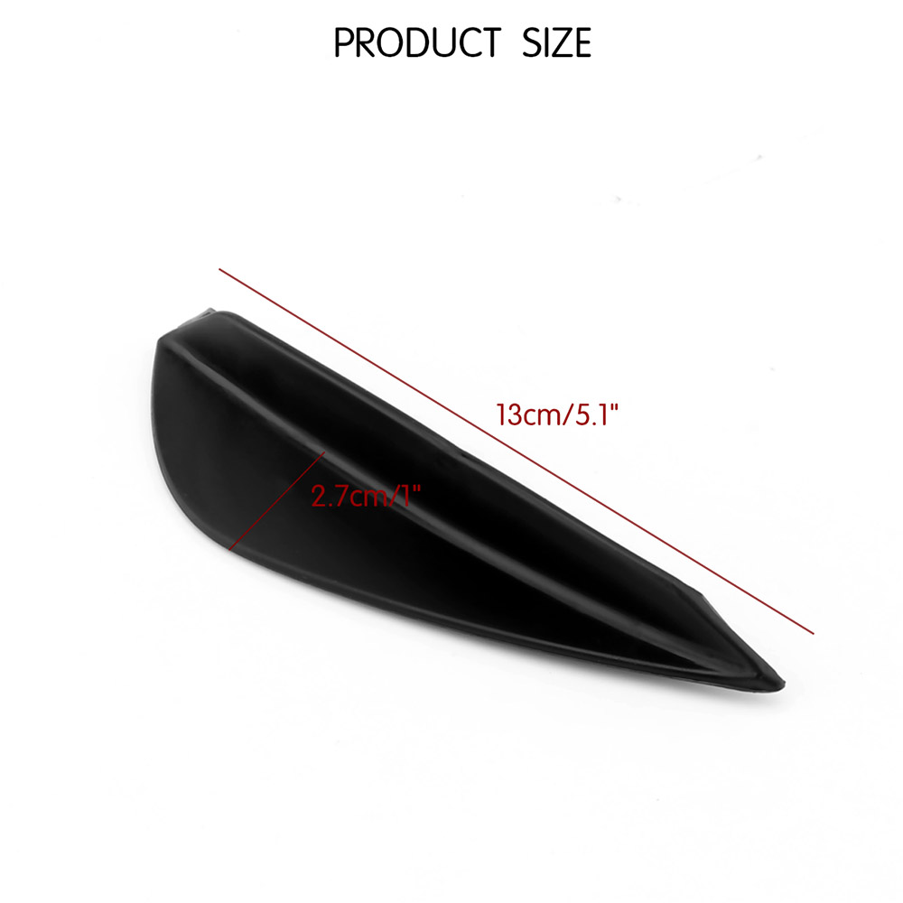 Aozbz 4 st/set kolfiber bil spoiler canards passar främre stötfångare lip splitter fena auto body kit bilstyling biltillbehör