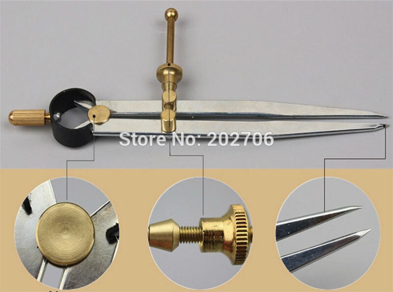 4"/6" DIY Wing Divider Leather Craft Rotating Scratch Leathercraft Furniture Compasses DIY Sewing Handmade Tools