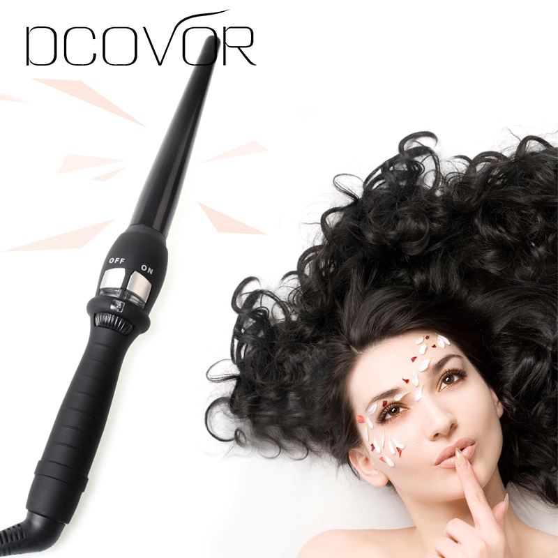 Curlers Conical Curling Iron Single Tube Ceramic Glaze Pear Flower Cone Electric Hair Curly Hair