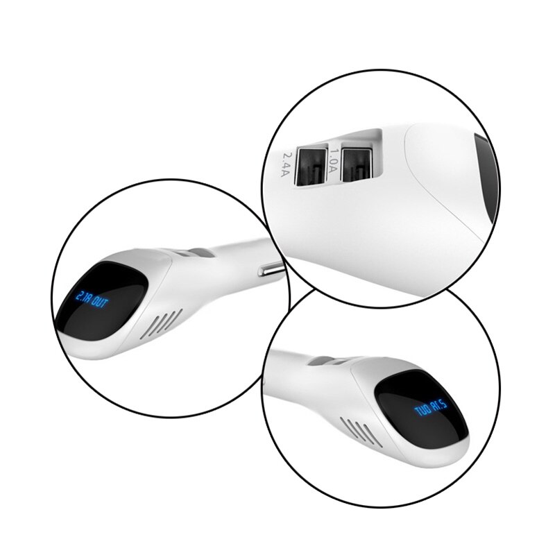 Car Ionic Air Cleaner Ionizer with 2 Smart USB Port Portable Anion Purifier