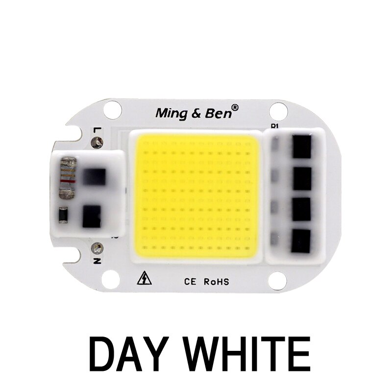 10pcs Hydroponice AC110V 220V 20W 30W 50W COB LED Grow Light Chip Volledige Spectrum Dag warm Wit Voor Indoor Plant Zaailing Groei: Day White / 50W / AC110V