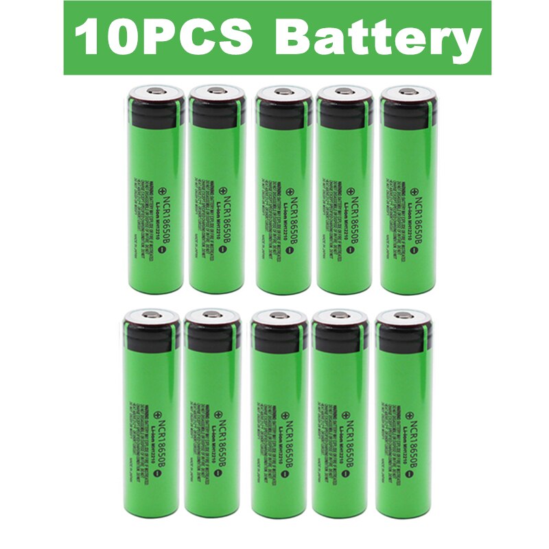 lipo Battery 3.7v 18650 Original Genuine Rechargeable Battery 3400mAh Lithium NCR18650B toys Flashlight batteries: Red