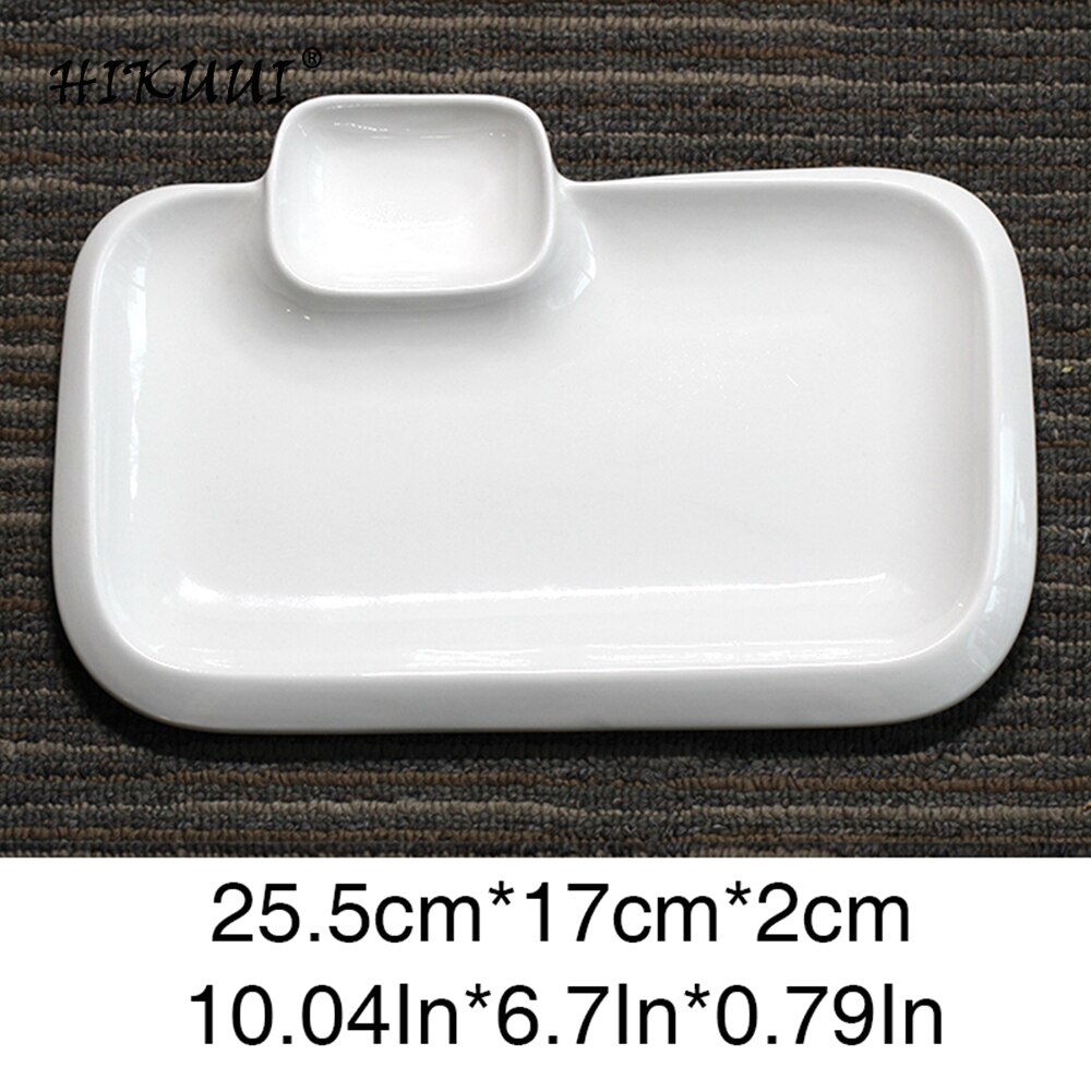 10"inch Ceramic Plate Diner Plates White Porcelain Dinnerware with Saucer Party Dishes Breakfast Dish Tableware