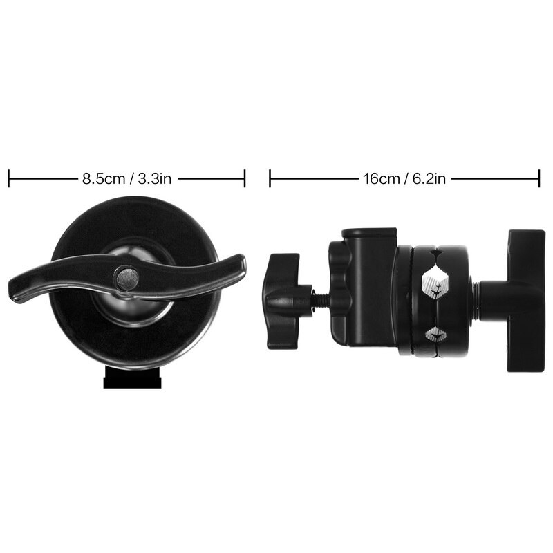 Multi Functional Heavy Duty Grip Head Swivel Head Holder Mounting Adapter for Light Stand Extension Boom Arm
