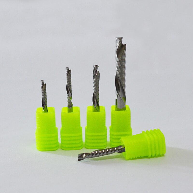 1Pcs 3.175/4/6/8/10mm 3A UP DOWN Compound Single Flute Spiral Carbide Mill Tool Cutters for Compression Wood End Mill Cutter