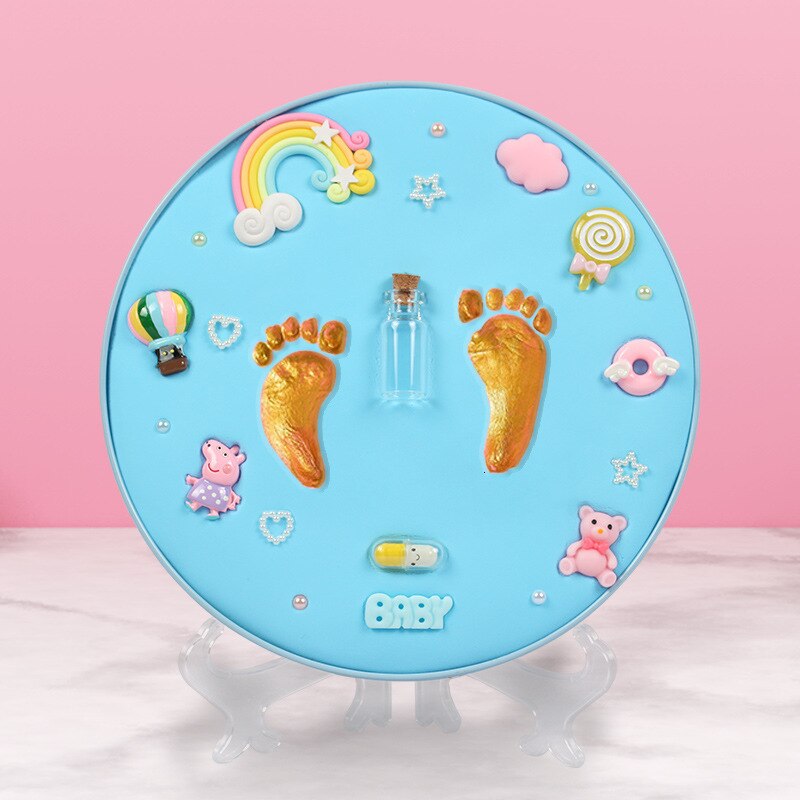 Baby håndprint fodaftryk aftryk kit baby håndprint mudder og fod print baby souvenirs baby hånd og fod skimmel hundrede dage