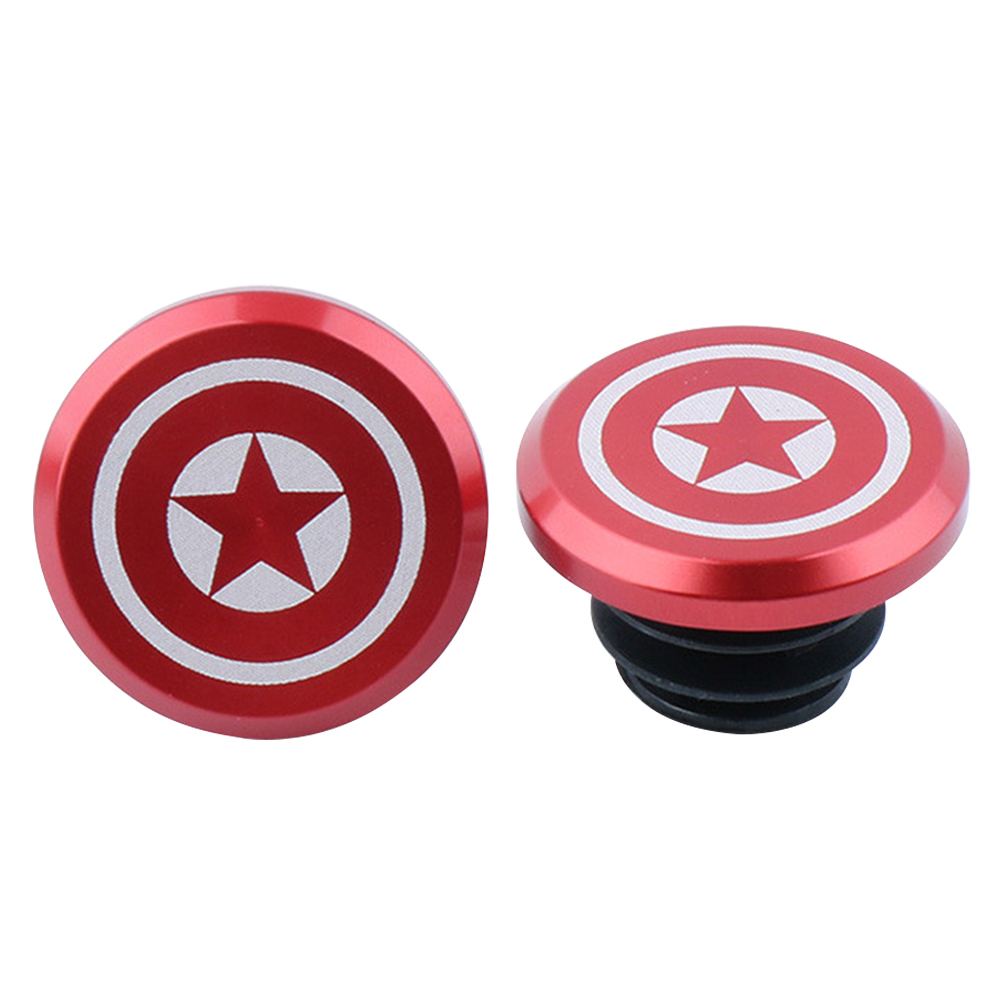 Tapones de aleación de aluminio para manillar de bicicleta, 2 piezas, para Shimano MTB, accesorios plegables para bicicleta de montaña y carretera: Red Fivstar