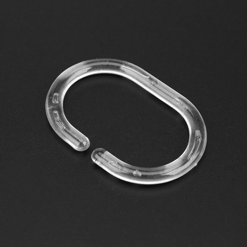 30 Pack Shower Curtain Rings Curtain C Rings Hook Hanger Bath Drape Loop Clip Glide (Clear)