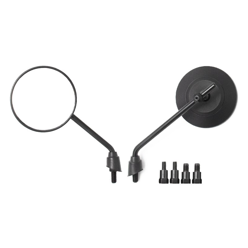 2 stücke Universal Retro Einstellbare Matte Schwarz Silber Runde Motorrad Rückspiegel Flache Spiegel Roller E-Bike Rückseite Spiegel: Kakifarbig