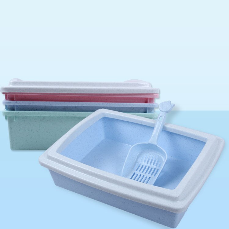 Litière pour chat chat chat toilette pour chat Semi-fermé litière pour chat Pot chat merde Pot chat fournitures de toilette envoyer chat litière pelle