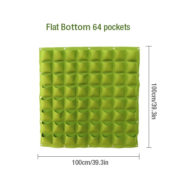 Wanddecoratie bonsai zakken met 81 zakken, groene kweekzakken, plantenbak, verticale tuin, vaas, muurplant, bloempot, winkellogo, decoratie: Een -64