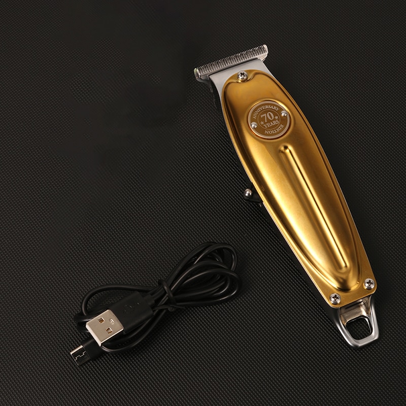 Kemei 1949 tondeuse à cheveux tous les hommes en métal électrique sans fil tondeuse à cheveux 0mm tête à baldaquin T lame finition coupe de cheveux Machine